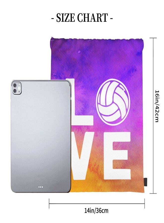 AIMASTZ Love Volleyball Unisex Drawstring Backpack Bag Sport Gym Swim Travel Sackpack - Image 3